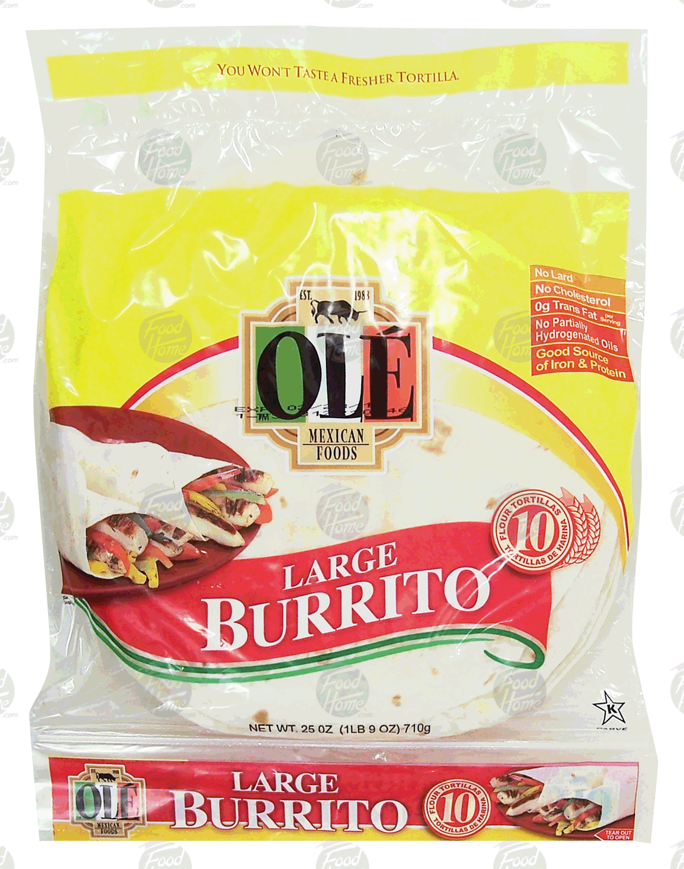 Ole Mexican Foods  large burrito flour tortillas, 10-count Full-Size Picture